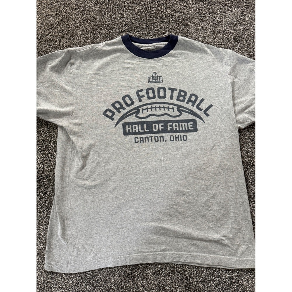 Vintage Reebok Pro Football Hall of Fame Canton Ohio T-Shirt Gray Mens Large